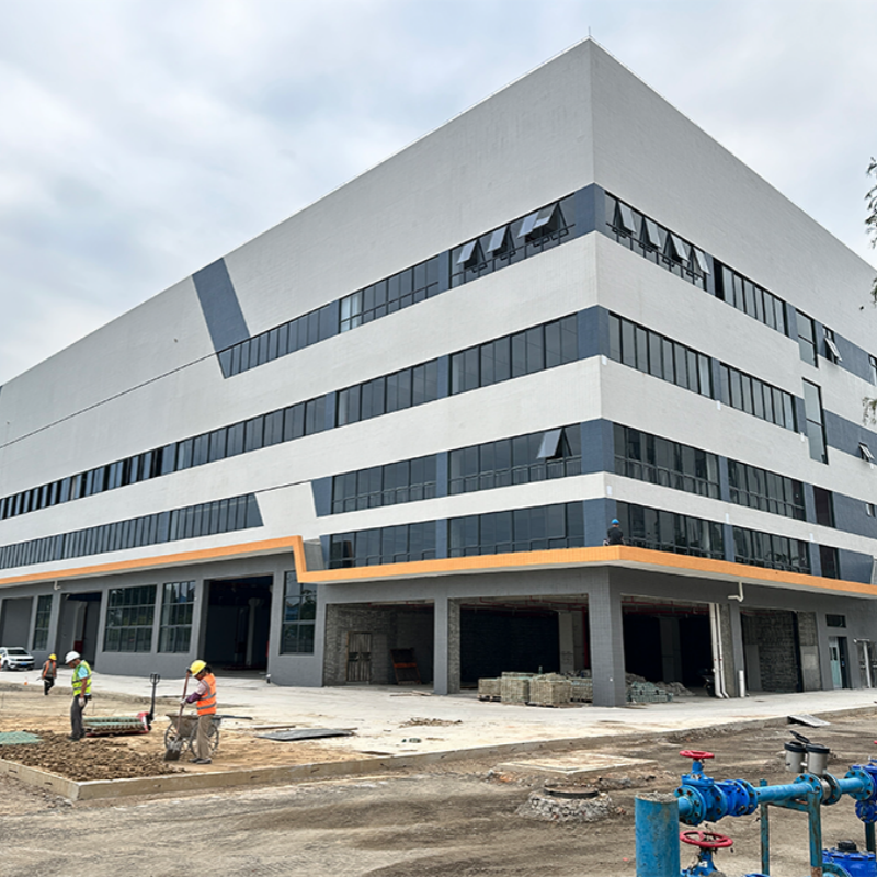 Case Study of Micro-Cement Exterior Wall Project at the Headquarters Industrial Park of Guangdong Honghuo Holding Group